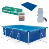 Kit Piscina Retangular 6200 Litros Premium + Forro + Filtro 110v 3.600 Litros Por Hora