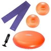 Disco Inflvel Equilibrio + 2 Overball para Pilates 25cm Laranja+ Faixa Elstica Mdia