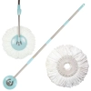 Kit Cabo Mop Giratrio Esfrego Limpeza Prtica Mor + Refil para Esfrego Mop Limpeza Prtica Mor