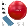 Kit Bola Su��a 45 Cm Pilates Yoga Treino Funcional Academia + Faixa El�stica Tens�o Forte Azul