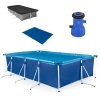 Kit Piscina 6200 Litros Premium + Capa + Forro + Bomba Filtro 220v 3028 Litros Por Hora