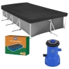 Capa para Piscina 3000 Lts Mor + Bomba Filtrante 110v 3028 Litros Por Hora