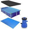 Kit Piscina Premium 2500 L + Capa e Forro + Filtro 220v 3028 Litros Por Hora