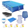 Piscina 6200 Litros + Forro + Capa + Filtro 110v + Cloro + Peneira + Flutuador