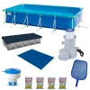 Kit Piscina 10.000 L + Forro + Capa + Filtro 220v + Cloro + Peneira + Flutuador