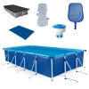 Kit Piscina 10.000 Litros Premium + Bomba Filtrante 220v + Peneira + Flutuador + Forro + Capa
