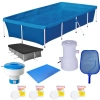 Kit Piscina 3000 L + Capa + Forro + Filtro 110v + Cloro + Peneira + Flutuador