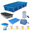 Kit Piscina 3000 L + Capa + Forro + Filtro 220v + Cloro + Peneira + Flutuador
