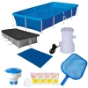 Kit Piscina 3000 L + Capa + Forro + Filtro 110v + Peneira + Cloro + Flutuador