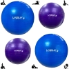Kit 4 Bolas Suas Liveup Pilates Yoga Fitness Academia 2 Un 65cm Azul + 2 Un 55cm Roxa