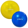 Kit Bolas de Pilates e Exerccios 65cm Azul + 75cm Amarela para Alongamento e Treino Funcional