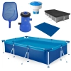 Kit Piscina 3700 Litros em Ao + Capa + Forro + Filtro 110v Bel + Peneira + Flutuador