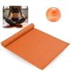 Kit Overball 25cm Laranja + Colchonete Antiderrapante Tapete Yoga 1,73m Treino Exercicios Pilates