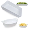 Kit Tigela Travessa Retangular 20,3cm + Tigela Oval 18cm Estriada Petiscos e Pores
