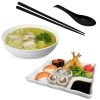 Kit para Sopa Japonesa com Tigela 800 Ml + Prato 21cm com Divis�ria + Colher + Par de Hashi