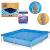 Kit Piscina 1500 Litros + Capa e Forro Mor + 2 Bolas Inflvel Azul e Laranja