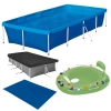 Piscina 3000 Lts Mor + Capa e Forro + Bote Inflvel Verde