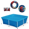 Kit Piscina Infantil 2000 Litros + Bola Inflvel + 2 Boias do Homem Aranha