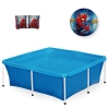 Kit Piscina 2000 Lts Mor + Bola Inflvel + Boia de Brao Homem Aranha