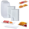 Kit 2 Travessas 30x15 Cm + 2 Pratos com Divisria + 2 Pratos 27x12 Cm