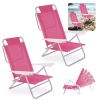 2 Cadeiras de Praia Reclin�vel em Alum�nio Summer Rosa