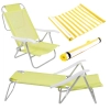 Kit Cadeira de Praia Sunny Dobrvel + Esteira com Ala Amarelo
