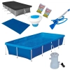 Kit Piscina 3000l + Aspirador + Capa + Forro + Flutuador + Cloro + Bomba 220v