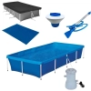 Kit Piscina 3000 Lts Estrutural Mor + Aspirador + Capa e Forro + Flutuador + Bomba Filtrante 220v Kit Piscina 3000 Lts Estrutural Mor + Aspirador + Capa e Forro + Flutuador + Bomba Filtrante 220v
