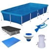 Kit Piscina 3000 Litros + Aspirador + Capa e Forro + Flutuador + Bomba Filtrante 110v Kit Piscina 3000 Litros + Aspirador + Capa e Forro + Flutuador + Bomba Filtrante 110v