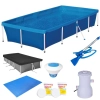 Kit Piscina 3000l + Aspirador + Capa + Forro + Flutuador + Cloro + Bomba 110v