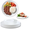 Conjunto de Pratos para 4 Pessoas Melamina Branco / 25,5 Cm e 18 Cm Conjunto de Pratos para 4 Pessoas Melamina Branco / 25,5 Cm e 18 Cm