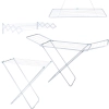 Kit Varal de Teto 120 Cm Branco + Varal Sanfonado 1 M + Varais de Cho (com Abas e Sem) para Lavanderia