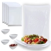 Kit 2 Travessas para Salada / Fruteira + 4 Travessas de 24,8 Cm Melamina + 4 Tigelas Molheira Formato de Gota