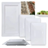 Kit Travessa 56 Cm Retangular + 3 Travessas 40,5 Cm Retangular Restaurante Buffet Sushi