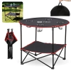 Mesa de Camping Pesca Dobrvel Porttil Lua em Ao com 4 Porta Copos e Fcil Montagem Ntk