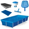 Kit Piscina 3000 Lts em Ao Mor + Peneira + Escova + Capa + Forro + Flutuador