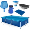 Kit Piscina 3700 Lts em Ao + Filtro 110v 2006 L/H Bel + Peneira + Clorador + Capa + Forro