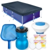 Kit Piscina 3700 L + Flutuador + Capa + Forro + Filtro 110v Bel + Peneira + Pastilha Cloro