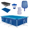 Kit Piscina 5000 L Premium + Capa, Forro + Filtro 110v 2.200 L/H Mor + Peneira + Flutuador