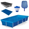 Kit Piscina 3000 Litros com Armao em Ao Mor + Capa + Forro + Peneira + Flutuador