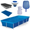 Kit Piscina 3000 Lts em Ao Mor + Capa + Forro + Filtro 220v + Peneira+ Flutuador Netuno