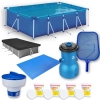 Piscina 5000 L + Capa, Forro + Filtro 110v 3028 L/H + Clorador + Peneira + Pastilha de Cloro