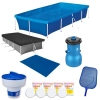 Kit Piscina 3000 L + Capa, Forro + Filtro 110v + Clorador + Peneira + Pastilhas Cloro