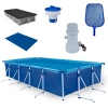 Kit Piscina 10.000 Litros Premium + Forro, Capa + Filtro 110v 3600 L/H + Peneira + Flutuador