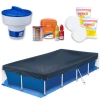 Kit Piscina 3000l + Capa, Forro + Flutuador + Cloro + Avaliador Prova gua Ph e Cloro