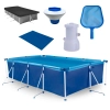 Kit Piscina 5000 Litros Premium + Forro, Capa + Filtro 220v Mor + Peneira + Flutuador