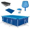 Kit Piscina 5000 Litros Premium em Ao + Peneira + Flutuador + Capa e Forro