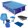 Kit Piscina 2500 Litros + Capa e Forro + Filtro 110v + Clorador e Peneira