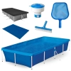 Kit Piscina 3000 Litros Estrutural em A�o + Capa e Forro + Peneira + Escova + Flutuador