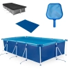 Kit Piscina 6200 Lts Premium Mor + Capa + Forro + Peneira para Limpeza